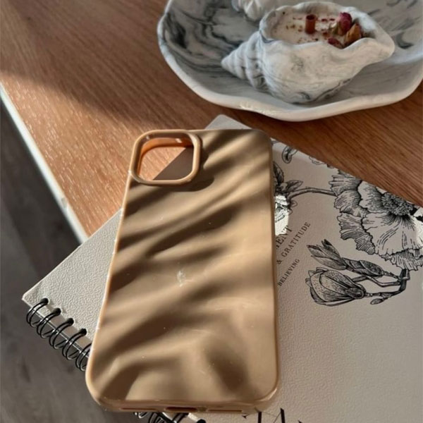 iPhone Brown Wave Mobile Cover - Image 7
