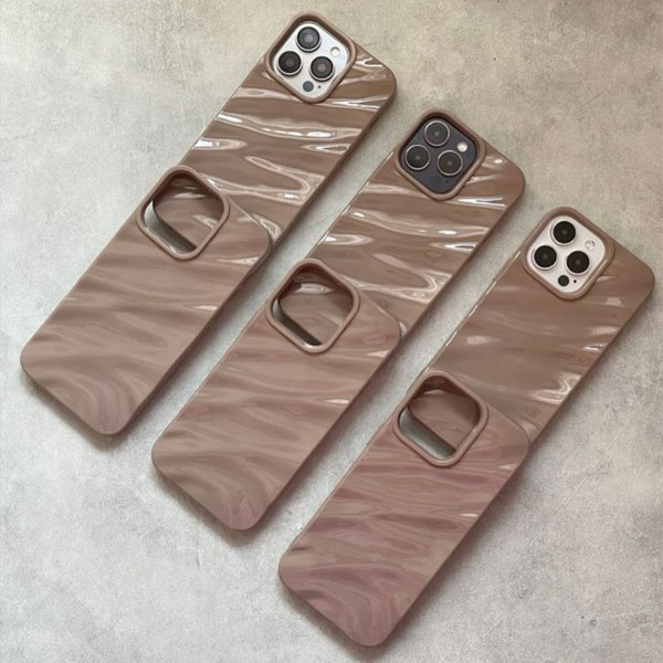 iPhone Brown Wave Mobile Cover - Image 4