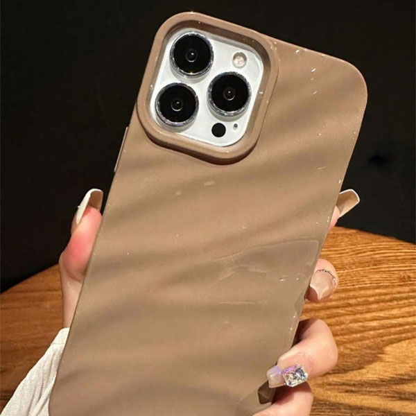 iPhone Brown Wave Mobile Cover - Image 2