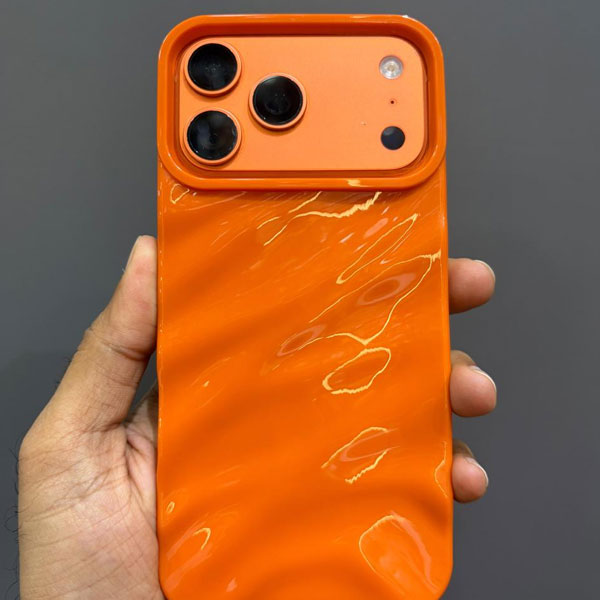 iPhone Orange Wave Mobile Cover