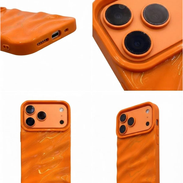 iPhone Orange Wave Mobile Cover - Image 3