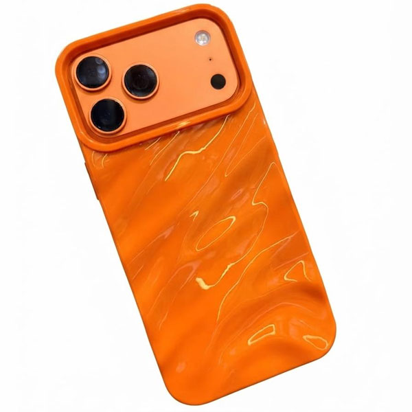 iPhone Orange Wave Mobile Cover - Image 2