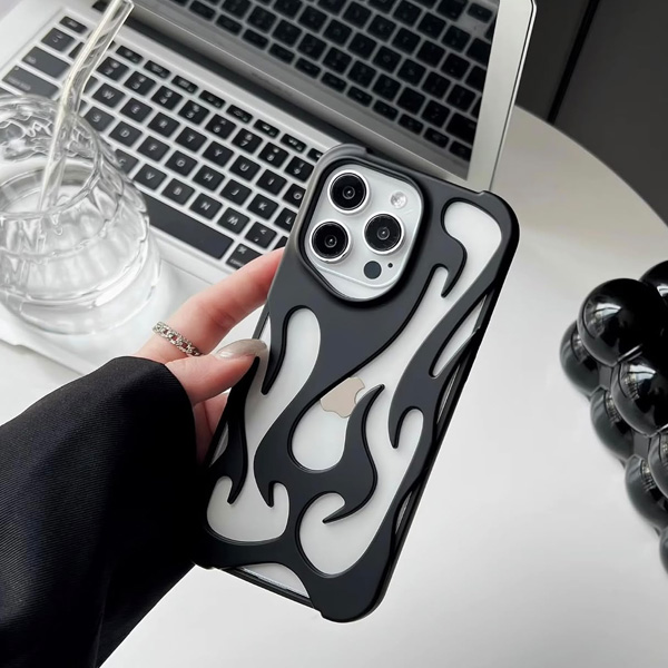 iPhone Matte Flame Design Mobile Cover - Image 2